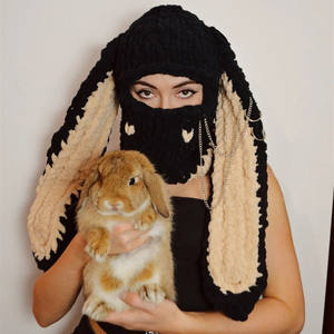 HZM-24439 Cache-cou en tricot personnalisé avec oreilles de lapin et cornes de démon, masque de ski en tricot avec oreilles de lapin - Product Image 6