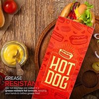 Envoltorios de Alimentos de Papel de Aluminio Resistentes a la Grasa, Bolsas para Hot Dogs para Bares de Aperitivos, Puestos de Comida, Camiones de Comida, Puestos de Comida para Llevar