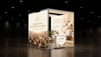 Kit de connecteurs LED haute luminosité pour caisson lumineux SEG en PVC, cadre en aluminium durable, modulaire, OEM, pour stand d'exposition 3x3