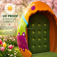 Décoration de Pâques : Chaise Œuf Géante 3D en Fibre de Verre, Imperméable, pour Extérieur, Commerciale, Personnalisable, pour Cabine Photo