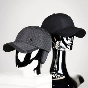Casquette de baseball d'hiver pour hommes, chapeau chaud avec protection des oreilles, casquette de baseball d'extérieur pour personnes d'âge moyen et âgées - Product Image 4