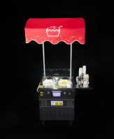 Machine à crème glacée Miles, 2 saveurs, production rapide, éclairage LED, design mobile avec poignée de poussée premium