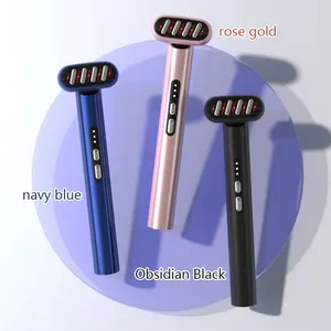 Portable Best Eye Lift Massager Wand Red Light Skin Therapy Face Tightening EMS Microcurrent Device