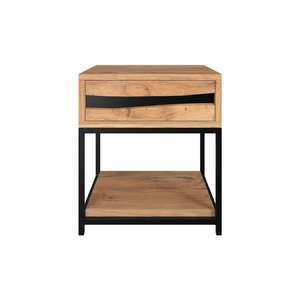 Table de chevet élégante en bois avec tiroir de rangement, meuble de chambre à coucher pour salon, chambre, appartement, hôtel - Product Image 2