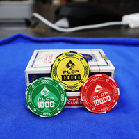 Jetons de poker ChenSheng personnalisés, écologiques et durables, 40 mm, épaisseur 3 mm - Utilisation professionnelle pour les jeux de hasard, matériaux en plastique et en céramique