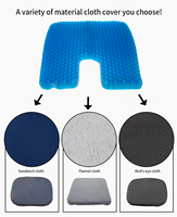 Coussin de refroidissement en gel pour siège de voiture, coussin de glace respirant en nid d'abeille pour conducteur