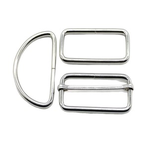 Hebilla de metal con anillo en D rectangular y semicircular para accesorios de bolsos, acabado de chapado duradero - Product Image 4