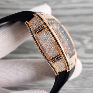นาฬิกาข้อมืออัตโนมัติ ดีไซน์หรูหรา ประดับเพชร ตัวเรือนโลหะผสม สายแบบเซอร์เพนทีน ทูร์บิญอง สำหรับทุกเพศ ทุกวัย แฟชั่นสปอร์ต ทนทาน กันน้ำ 3 บาร์ - Product Image 4