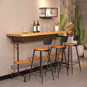 Venta al por mayor vintage comedor Mesa <span class=keywords><strong>bar</strong></span> natural industrial <span class=keywords><strong>bar</strong></span> mesa rectangular café altura mesas para <span class=keywords><strong>bar</strong></span> - Product Image 5
