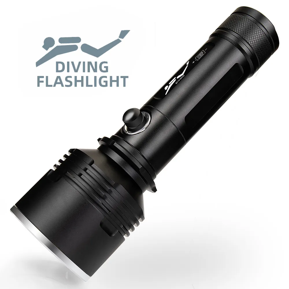 Neueste XHP70.2 Taucht aschen lampe Leistungs starke LED-Taschenlampe Wiederauf ladbare Unterwasser lampe IPX8 Wasserdichte Tauch laterne