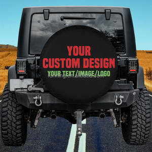 غطاء إطار احتياطي مخصص مقاوم للماء والغبار 2023، غطاء إطار سيارة شخصي مع شعار أضف أسلوبك الخاص - Product Image 5