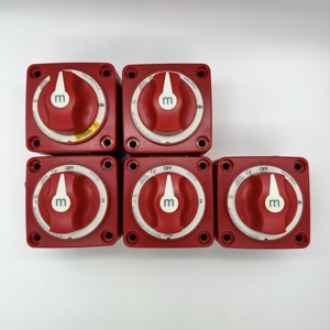 Interruttori Rotativi Serie M 6011 Mini Dual Circuit Plus Rossi con Manopola per Nautica, Camper, Roulotte - Product Image 6