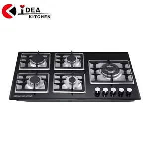 Newest Hot selling stainless steel built in gas stove gas hob 5 burner