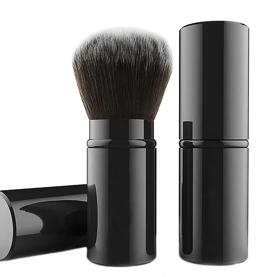 Wholesale Retractable Kabuki Makeup Brush Portable Powder Foundation Brush with Cover