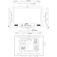 Moniteur de réalisation multi-caméras SEETEC ATEM215S-CO 21,5 pouces IPS 1920x1080 Full HD portable avec fonction Quad Split et entrée 3G-SDI