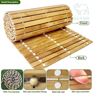 Alfombrilla <span class=keywords><strong>Antideslizante</strong></span> <span class=keywords><strong>para</strong></span> Baño, Reposapiés <span class=keywords><strong>para</strong></span> <span class=keywords><strong>Ducha</strong></span>, Alfombra <span class=keywords><strong>de</strong></span> Baño 100% Bambú Natural <span class=keywords><strong>para</strong></span> Hogar y Hotel - Product Image 3