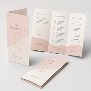 Impresión Offset a Todo Color Personalizada, Papel Couché Liso, Tríptico, Diseño Elegante y Sencillo, Folleto Promocional Plegable - Product Image 1