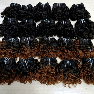 Extensions de cheveux brésiliens en gros Letsfly Factory, tissage de cheveux ondulés bouclés roses, noir et couleur 1B/30 - Product Image 1