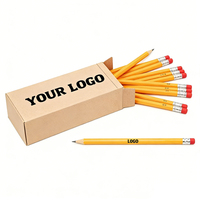 Vente en gros, promotion, cadeau, crayon en bois noir et résine, étudiant, entreprise, hôtel, impression d'écran personnalisée, logo laser