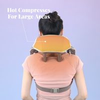 Masajeador de espalda inteligente multifuncional, masajeador de cuello inalámbrico con calor para aliviar el dolor, masajeador de cuello para amasar tejido profundo