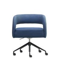 Chaise de conférence pivotante en tissu durable pour hôtel moderne, chaise de bureau roulante de luxe léger pour hôtel étoilé, équipement FF&E