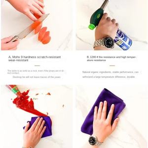 <span class=keywords><strong>Table</strong></span> à manger minimaliste italienne moderne, au design <span class=keywords><strong>rectangulaire</strong></span> simple, idéale pour les salles à manger familiales, etc. - Product Image 3