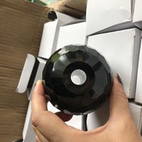 Diamantförmige Facettierte Hohle Schwarze Kristallglaskugel für Heim-Landschaftsdekoration Hochreflektierende Discokugel für Party- und Clubdekoration