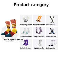 Chaussettes de compression en fibre de bambou personnalisées, antibactériennes, déodorantes, absorbant la transpiration, technologie tricotée pour le sport et l'exercice