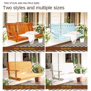 Fauteuil <span class=keywords><strong>suspendu</strong></span> d'intérieur en bois massif de style américain pour adulte, cadre de balançoire inclinable pour balcon - Product Image 2
