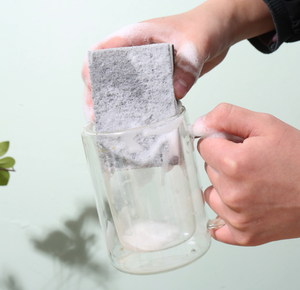 แผ่นฟองน้ำขัดแบบนอนวูฟเวนสองชั้นพร้อมแกนโฟม PU ความหนาแน่นสูงทนทานต่อการทำความสะอาดสำหรับใช้ในครัวเรือน - Product Image 2