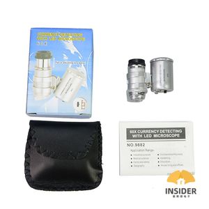NO.9882 60X Mini Microscope Loupe de Poche avec LED et Lumière UV Loupe de Téléphone Portable - Product Image 2