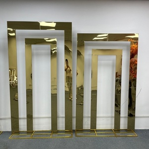 EG-WP07 Hot-Selling Modern Stainless Steel Square Wedding <span class=keywords><strong>Arch</strong></span> Bracket Gold Silver Wedding <span class=keywords><strong>Background</strong></span> Stand <span class=keywords><strong>Balloon</strong></span> <span class=keywords><strong>Arch</strong></span> Bracket - Product Image 4
