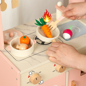 Jouets éducatifs <span class=keywords><strong>en</strong></span> <span class=keywords><strong>bois</strong></span> pour enfants <span class=keywords><strong>en</strong></span> gros, ensemble de <span class=keywords><strong>cuisine</strong></span> <span class=keywords><strong>rose</strong></span> Montessori avec comptoir <span class=keywords><strong>en</strong></span> marbre et rangement pour jeu d'imitation de <span class=keywords><strong>cuisine</strong></span> - Product Image 3
