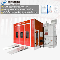 Cabine de peinture automobile à brûleur diesel rapide et performant Yingma YM-QCKQF-658 avec filtre haute efficacité et éclairage LED pour berlines