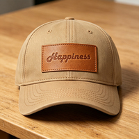 Écussons rectangulaires personnalisés en cuir véritable pressé à chaud, étiquettes écologiques pour chapeaux, accessoires de vêtements à coudre, vente en gros OEM