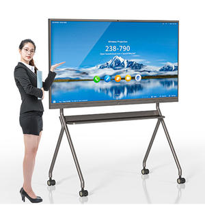 Tableau blanc interactif électronique à écran tactile IR de 55, 65, 75, 86, 100 pouces avec système double Windows 10 / Android 11 - Product Image 4