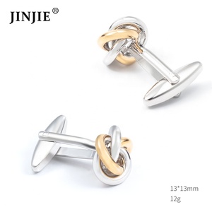 JINJIE clásico de moda de metal promocional de latón nudo gemelos para camisas de hombre - Product Image 5
