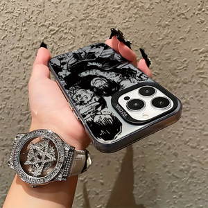 Coque de téléphone pour personnage d'anime et de <span class=keywords><strong>manga</strong></span>, TPU argenté métallique, antichoc, anti-empreintes digitales, peinture UV, pour 17/16/15/14 Pro Max - Product Image 4