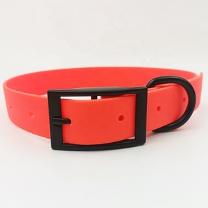 Gemaakt In China Fabriek Groothandel Massief Fluorescerend Oranje Pvc Webbing Hond Halsband Voor Wandelen En Training - Product Image 1