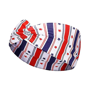 Bandeaux patriotiques personnalisés du 4 juillet-Accessoire élastique pour cheveux avec drapeau américain rouge, blanc et bleu pour femmes et filles - Product Image 4