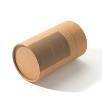 Emballage personnalisé en tube biodégradable de qualité alimentaire pour matcha, boîtes rondes gaufrées, emballage de qualité supérieure pour grains de café