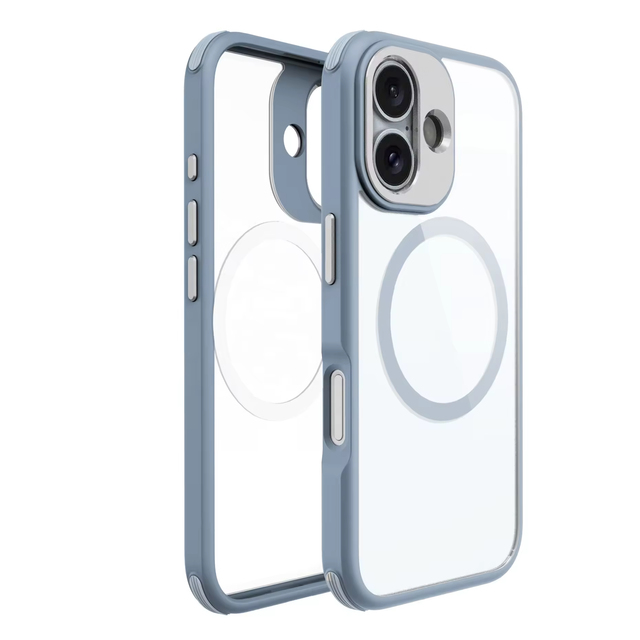 Wholesale Colorful TPU Edge Shockproof TPE Bumper Anti Fall Magnetic Armor Waterproof Phone Case for 16 Pro Frosting