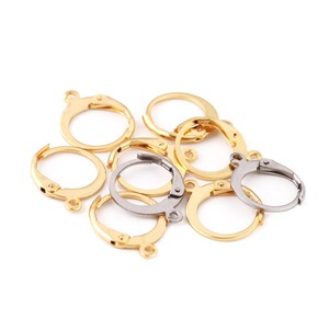 Jewelry Making Accessories High Quality Silver Pvd Gold 12mm Earring Findings <strong>Connectors</strong> Jewelry Stainless Steel Earring <strong>Hook</strong> - Product Image 5