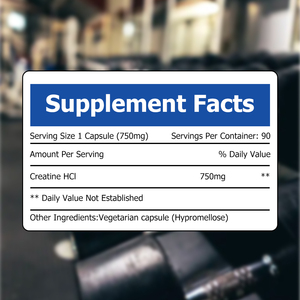 Hot Sale Creatine HCL Pills Adult Creatine Vegan Capsules Fitness <b>Supplement</b> Enhance Muscle Recovery Boost Energy and Stamina - Product Image 2
