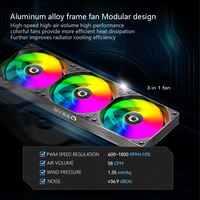 Refroidisseur liquide pour processeur Zeromaster 360 mm LCD ARGB AIO, radiateur de refroidissement par eau pour Intel AMD, fabricant OEM
