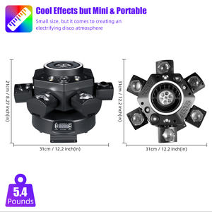 Abyss Series 120W RGBW Vente en gros Lumières de scène DMX512 LED Party Head Moving Lights avec corps en PVC Éclairage de scène à commande vocale - Product Image 2