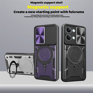 Funda Protectora para Teléfono con Anillo Magnético Deslizante y Diseño de Armadura a Prueba de Golpes, TPU+PC, para XIAOMI Poco <span class=keywords><strong>X8</strong></span> <span class=keywords><strong>Pro</strong></span> Max, Protección Total - Product Image 6