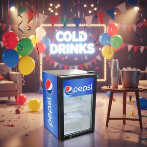 Mini-réfrigérateur de jeu LED 70L avec porte vitrée, alimentation électrique pour voiture, hôtel et utilisation extérieure, faible niveau sonore - Product Image 4