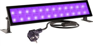 Lampe LED UV 395nm violette pour éclairage mural, projecteur noir, bande longue violette, Halloween, hanté, 48W, double rangée ultraviolette - Product Image 2