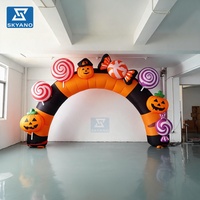 Arche géante gonflable pour Halloween, tunnel d'entrée gonflable, décoration de fête d'Halloween en plein air, décoration de carnaval